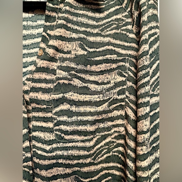 Joie Zebra Print Midi Dress - Black and Pink XS - Picture 3 of 5